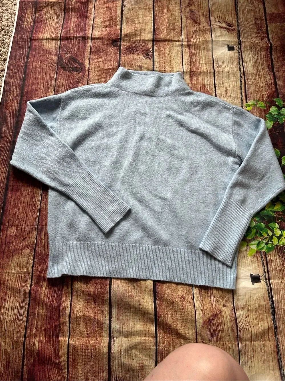 Ann Taylor Baby Blue Mockneck Sweater Size M